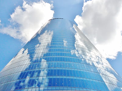 high rise building of clear glass window building thumbnail