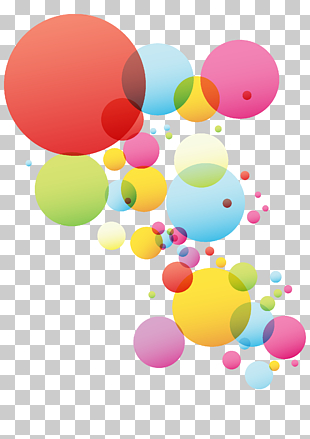 Circle Color , Colored circles bubble material, multicolored polka-dot illustration PNG clipart
