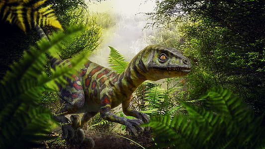 green Velociraptor illustration thumbnail