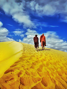 Theravada Buddhism, Monk In Desert thumbnail