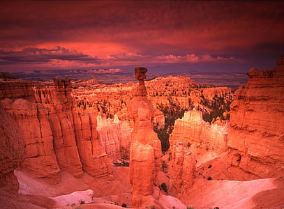 brown rock formation during golden hour thumbnail