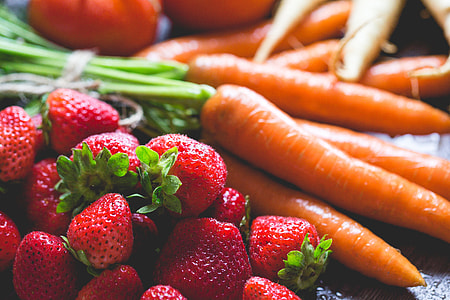 Preparing Fresh Breakfast: Strawberries & Carrots thumbnail