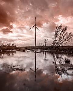 Windmill Near Body of Water thumbnail