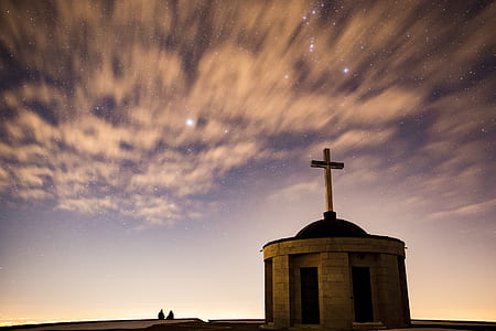 gray concrete church under white cloudy sky thumbnail