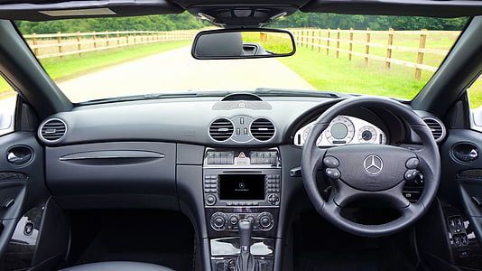 black Mercedes-Benz interior thumbnail