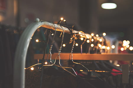 hanging clothes and string lights thumbnail