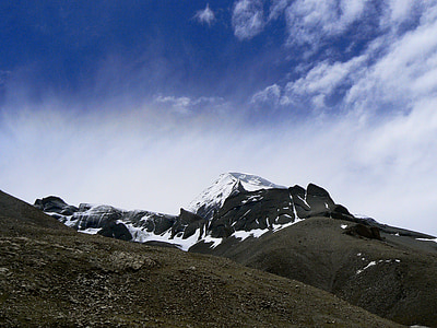 low angle photography of mountain thumbnail
