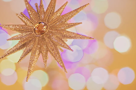 gold glittered star decor thumbnail