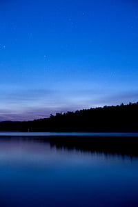 dark, forest, lake, nature, night thumbnail
