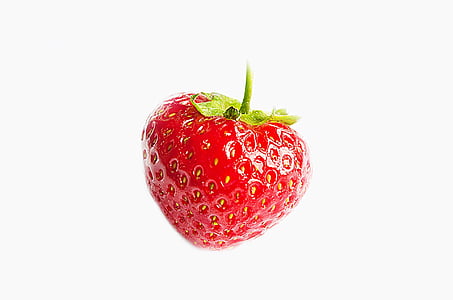 red strawberry in white background thumbnail
