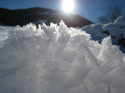 white snow in close-up photography at daytime thumbnail