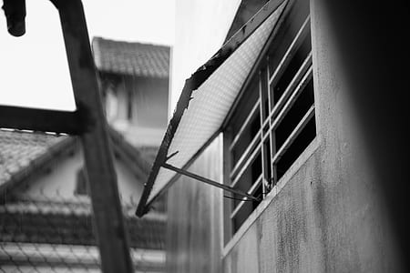 grayscale photography of opened window thumbnail