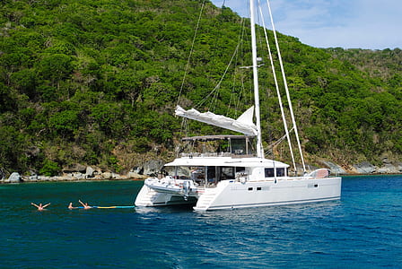 white boat on calm water during daytime thumbnail