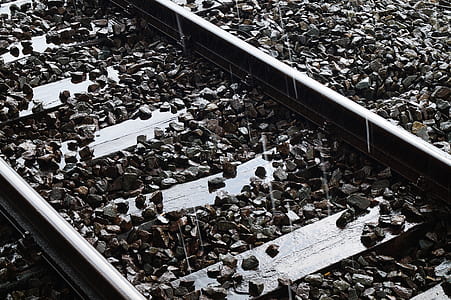 rails, raindrops, railways, outdoors thumbnail