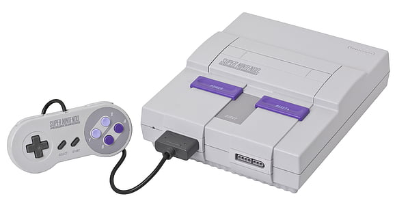 Nintendo NES with game controller thumbnail