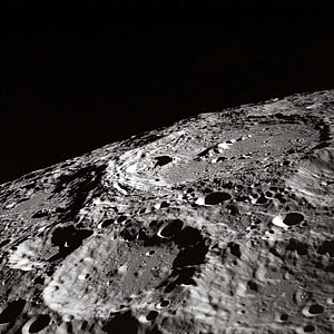 Moon outer crater top-view photography thumbnail