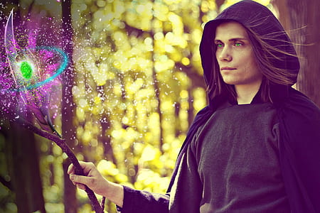 wizard holding wand thumbnail
