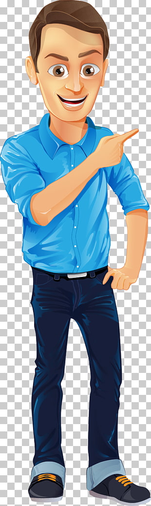 Cartoon Character Male, Business people, brown-haired male character PNG clipart