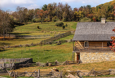 wooden house near fence thumbnail