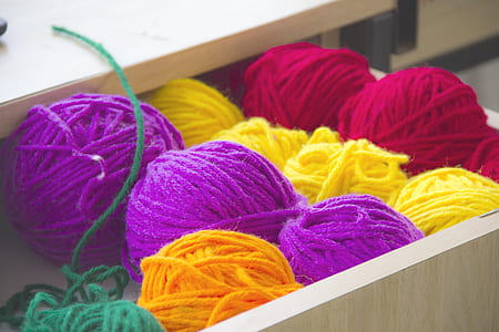 Close-up Photography of Colorful Yarns thumbnail