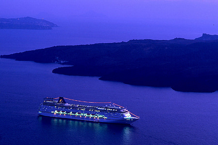 photo of cruise ship during nighttime thumbnail