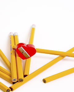heart-shaped red sharpener in pencils thumbnail