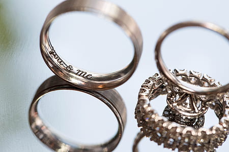 silver-colored rings thumbnail