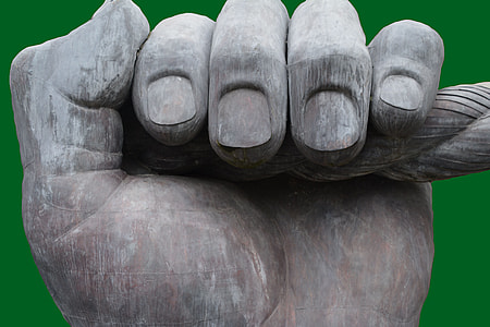 gray concrete hand ornament thumbnail