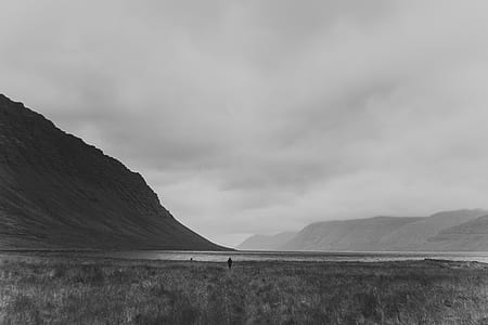 grayscale photo of moutains thumbnail