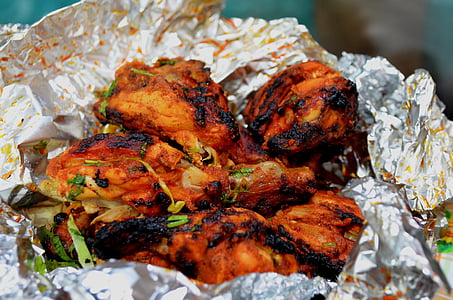 grilled food on foil thumbnail
