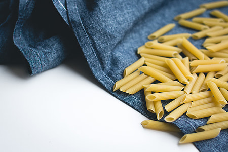 Penne at a blue linen thumbnail