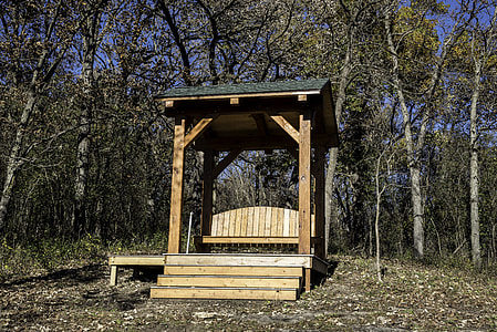 Bench at the Morton County Forest Lookout, Wisconsin thumbnail