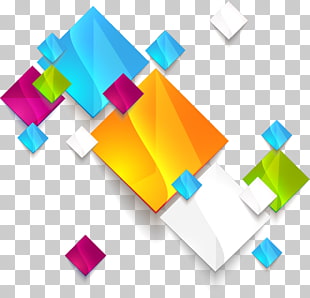 Geometry Abstract art Illustration, Colorful abstract geometric squares, multicolored graphic artwork PNG clipart