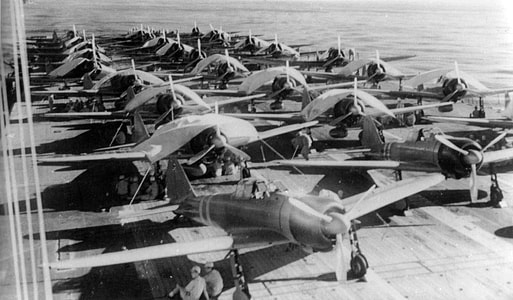 Zuikaku crewmen service aircraft  on Carrier during World War II, Battle of Coral Sea thumbnail
