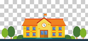 Student Malang School Education Learning, Cartoon orange school , brown school illustration PNG clipart