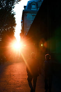 sunset, street, city, building thumbnail
