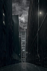 pathway between city buildings thumbnail