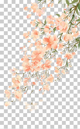 Watercolor painting Flower, Antiquity beautiful watercolor illustration, cherry blossoms tree PNG clipart