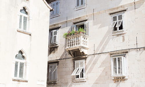 white terrace with plants during daytime thumbnail