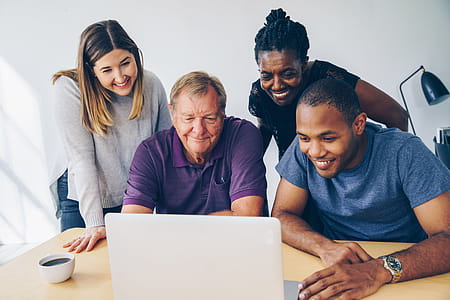 Family Using Computer Photo thumbnail
