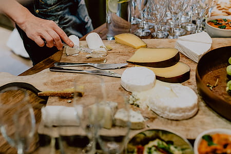 Cheese, white wine and grapes thumbnail