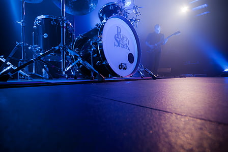 white and black drum set thumbnail