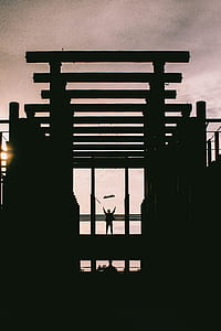 silhouette photography of person on building thumbnail
