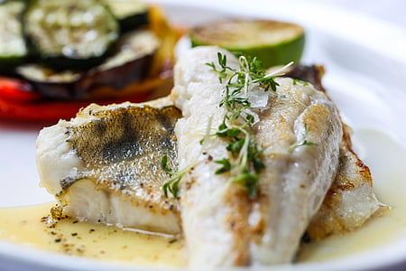 cooked fish meat with rosemary toppings thumbnail