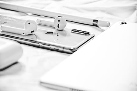 white, tech, airpod, iphone thumbnail