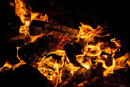 burning coal macro photography thumbnail