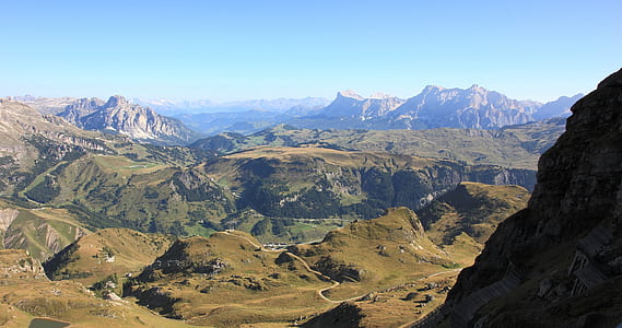bird's-view photography of mountain thumbnail