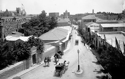 Jaffa Road in the 19th century in Jerusalem, Israel thumbnail