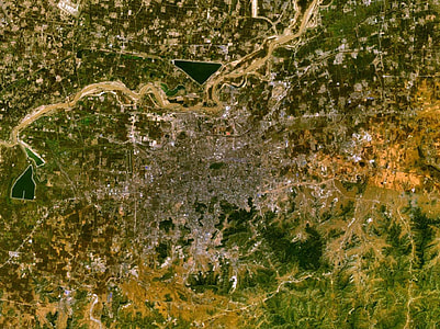 Satellite Image of Jinan and the Surrounding Areas thumbnail