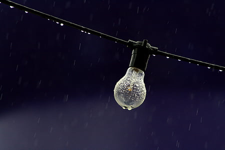 light bulb turned off under rainy weather thumbnail